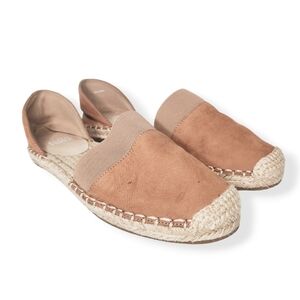 Eileen Fisher Brown Leather Slip On Espadrilles Shoes Women's Size 7.5